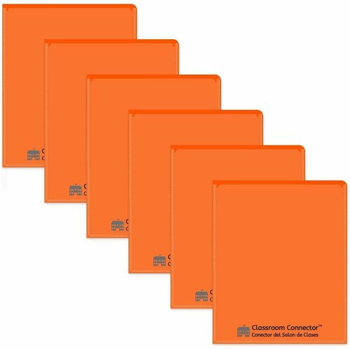 C-Line Folder, 2-Pocket, Poly, 50-Sht Cap, Letter, 25/BX, Orange