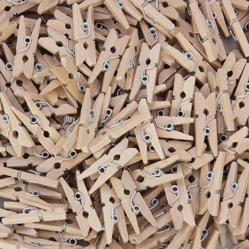 Pacon Mini Clothespins, 1", 250/PK, Natural