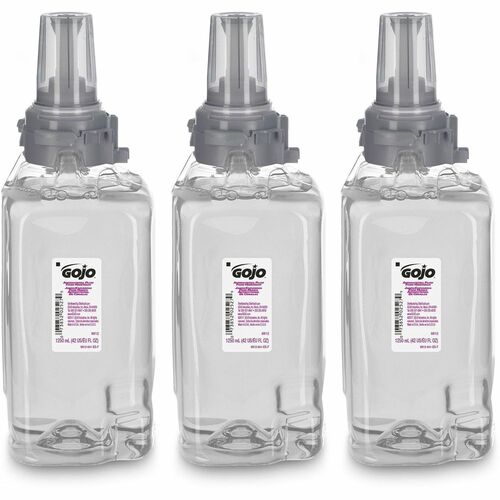 Gojo Handwash Refill,f/Foam,Antibacterial,1200ml, 3/CT, Plum