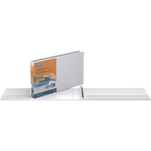 Stride, Inc. View Binder, D-Ring, 1" Cap, Legal-size, 8-1/2"x14", White