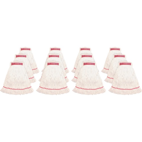 Genuine Joe Wet Mop, Narrow Band, Blend, Looped, Medium, 12/CT, WE