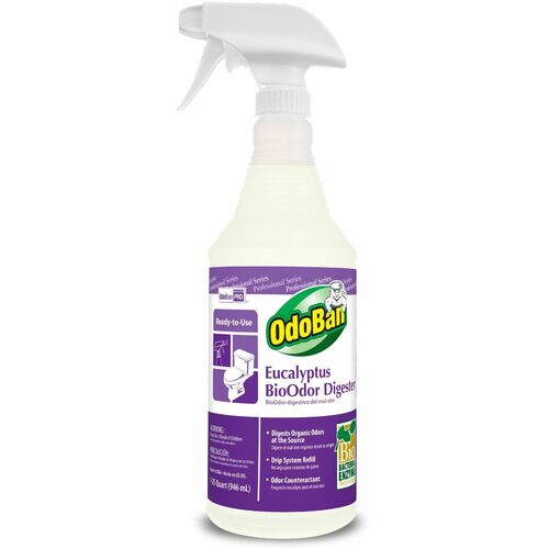 Clean Control Corporation Bio-Odor Digester Spray, 32oz, Eucalyptus, 12/CT, PE Label