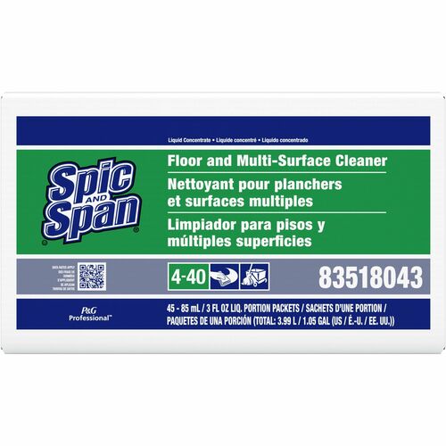 Procter & Gamble Commercial Floor Cleaner, Spic-n-Span, 3 oz. packs, 45/CT, GN