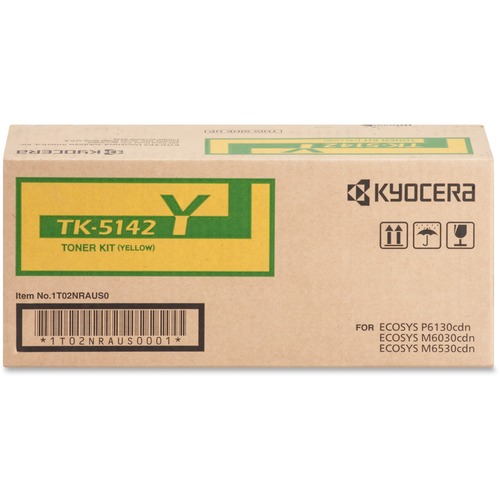 Kyocera Toner Cartridge, f/6130/6030, 5000 Page Yield, Yellow