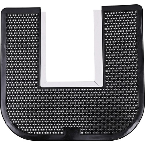 Genuine Joe Deodorizing Commode Mat, 6/CT, Black
