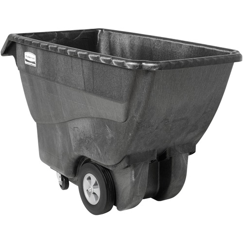 Rubbermaid Commercial Products Tilt Truck,3/4 Cubic Yard,1000 lb Cap,30-1/5"x64-1/2"x38",BK