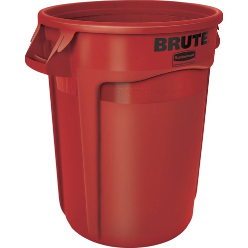 Rubbermaid Commercial Products Brute Container, Hvy-Dty, 32 Gallon, Red
