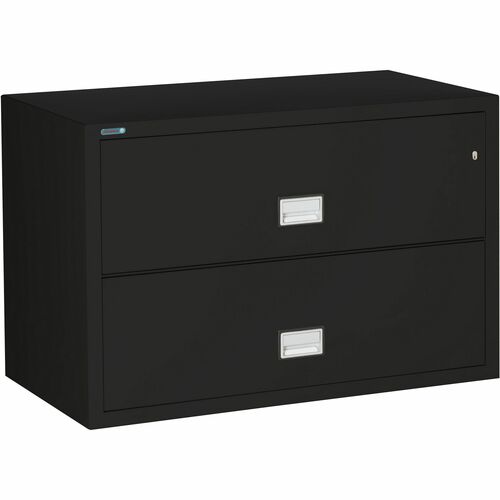 Phoenix Safe Intl. Lateral File,2 Drawers,44"x23.63"x28.75",BK