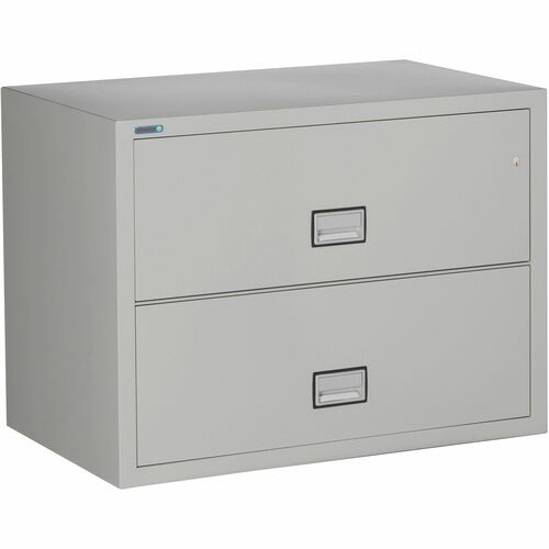 Phoenix Safe Intl. Lateral File,2 Drawers,38.78"x23.63"x28.75",LGY