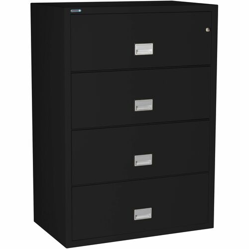 Phoenix Safe Intl. Lateral File,4 Drawers,38.78"x23.63"x54.7",BK