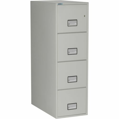 Phoenix Safe Intl. Vertical File,Letter,4 Drawers,16.88"x31"x54",LGY