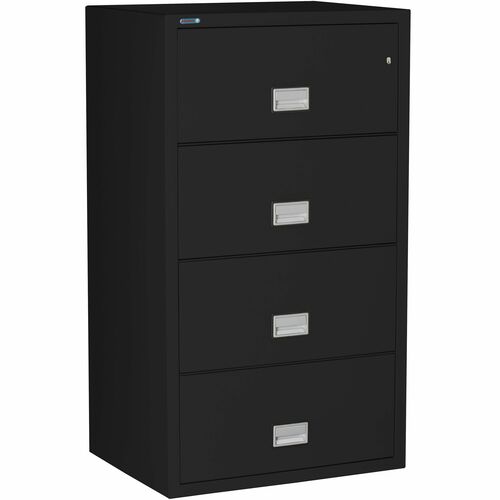Phoenix Safe Intl. Lateral File,4 Drawers,31"x23.63"x54.7",BK