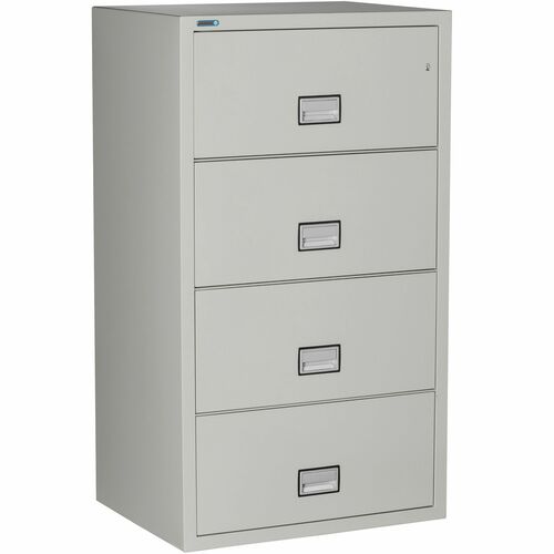 Phoenix Safe Intl. Lateral File,4 Drawers,31"x23.63"x54.7",LGY