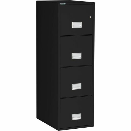 Phoenix Safe Intl. Vertical File,Letter,4 Drawers,16.88"x25"x54",BK