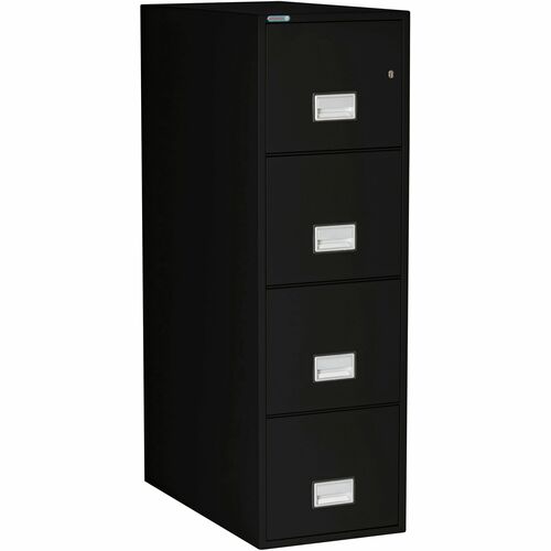 Phoenix Safe Intl. Vertical File,Letter,4 Drawers,16.88"x31"x54",BK