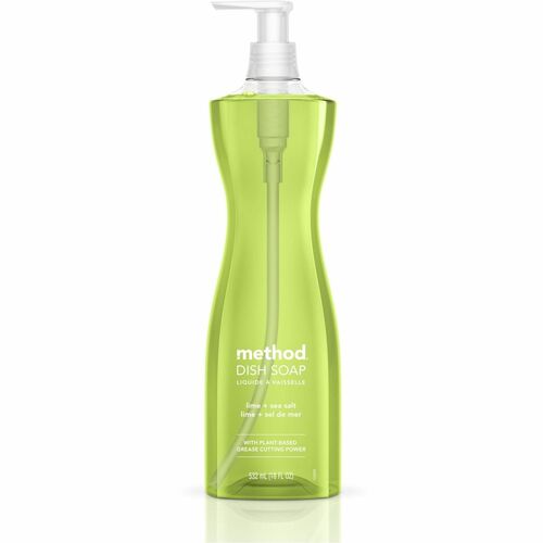 Method Products Dish Soap, Manual, Lime/Sea Salt, 18oz Pump, 6/CT, Green