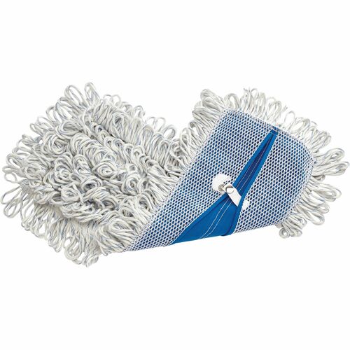 Rubbermaid Commercial Products Looped Fringe, Finish Mop, 18", 6/CT, White