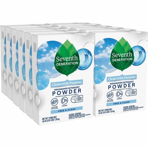 Seventh Generation Dishwashing Detergent, Natural, Powder, 45 oz., 12/CT, CL