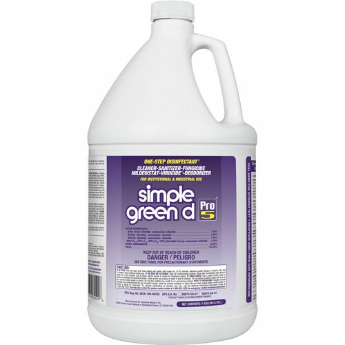 Simple Green Industrial Disinfectant Cleaner,Sanitizer,1 Gallon,4/CT,CL
