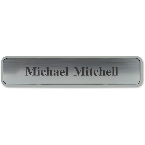 Shachihata Inc Designer Sign, 2"x10", Gray Frame