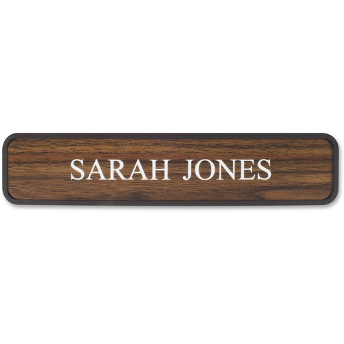 Shachihata Inc Designer Sign, 2"x10", Brown Frame