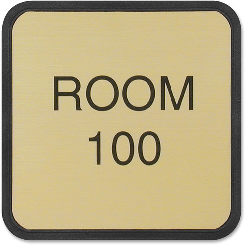Shachihata Inc Designer Wall/Door Sign, 4"x4", Black Frame