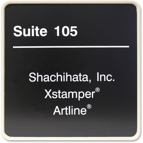 Shachihata Inc Designer Wall/Door Sign, 8"x8", Almond Frame