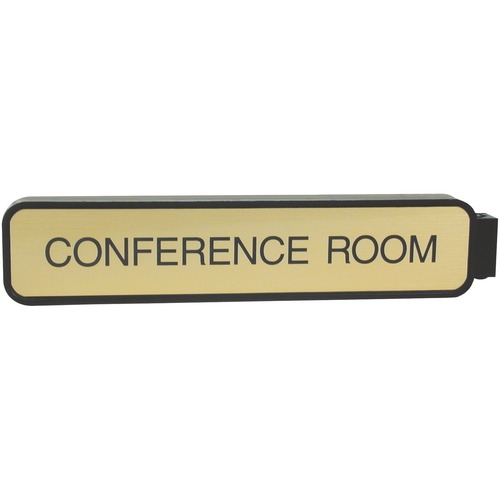 Shachihata Inc Double-Sided Corridor Sign, 2"x10", Black Frame