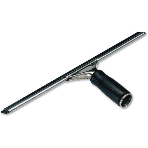 Unger Pro Stainless Steel Squeegee, w/Rubber Handle,18", 10/CT,BK