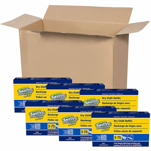 Procter & Gamble Commercial Swiffer Cloth Max, Disposable, 16/Box, 6/CT, White