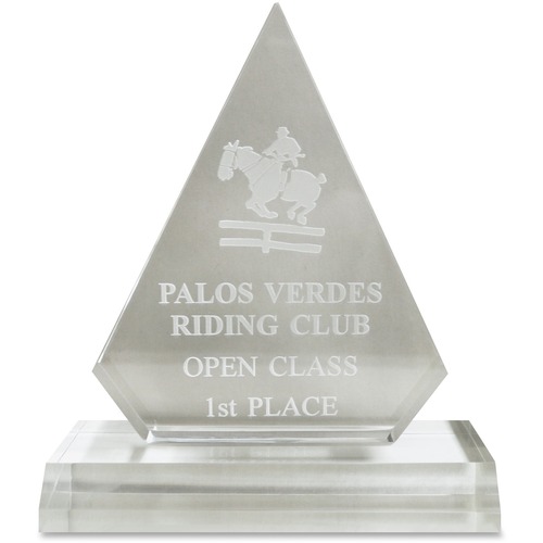 Shachihata Inc Pinnacle Acrylic Award, 4"x5-3/4", Ast