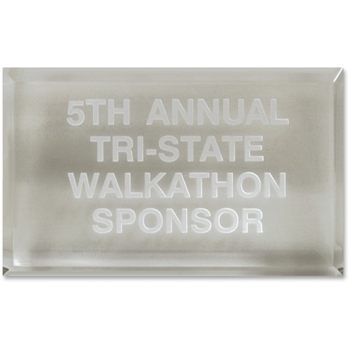 Shachihata Inc Trinity Paperweight Acrylic Award, 4"x2-1/2", Ast