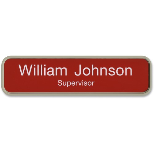 Shachihata Inc Designer Wall/Door Sign, 2"x8", Almond Frame