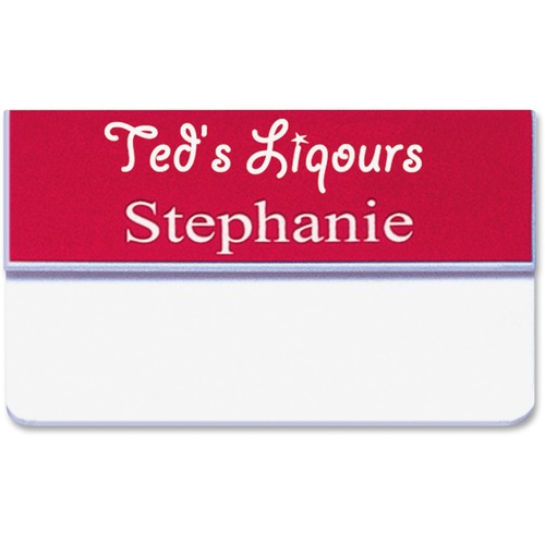 Shachihata Inc Pocket Name Badge w/Logo, 1"x3", Ast