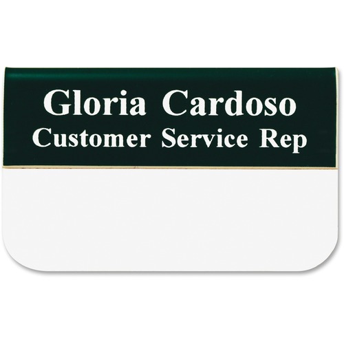 Shachihata Inc Pocket Name Badge w/Logo, 1-1/2"x3", Ast