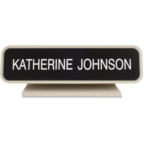 Shachihata Inc Designer Desk Sign, 2"x8", Almond Frame