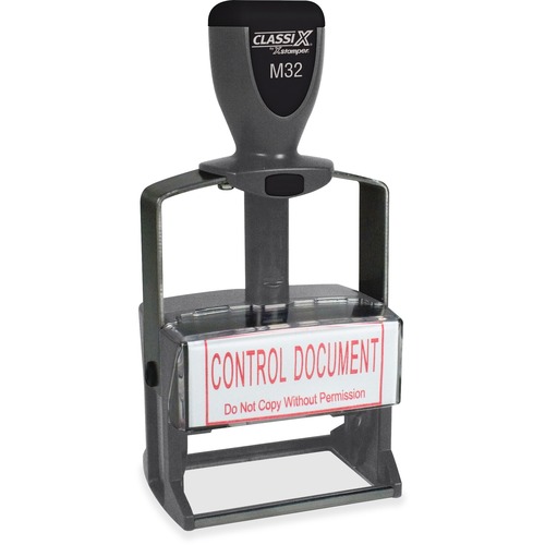 Shachihata Inc ClassiX Self-Inking Steel Message Stamp, 1"x2-1/4", Ast
