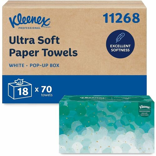Kimberly-Clark Professional Soft Towels Disp, w/Pop-up Box, 9"x10-1/2", 18BX/CT, WE