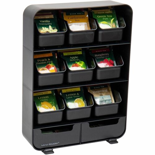 Mind Reader Supreme Lazy Suzan Condiment/snack Organizer |Black