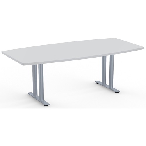 Special-T Conference Table,BoatShaped,T-Base,84"x42",GY