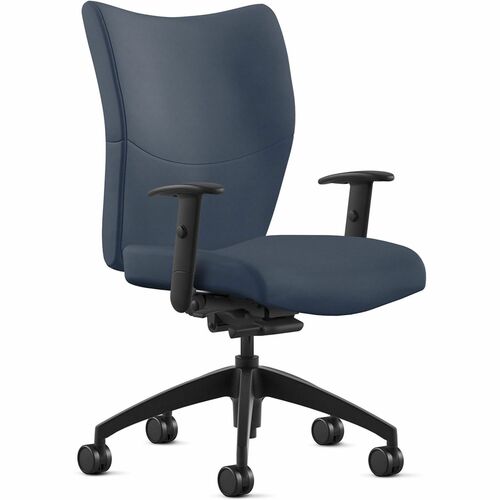 9to5 Seating Chair,w/Arms,MidBack,SynchroTilt,Leather,25"x26"x46",Baltic