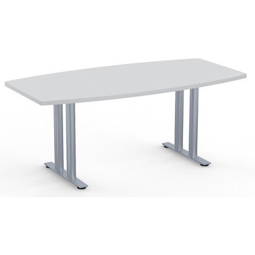 Special-T Conference Table,BoatShaped,T-Base,72"x36",GY