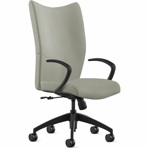 9to5 Seating Chair,HighBack,w/Arms,SwivelTilt,Leather,25"x26"x49",Mist