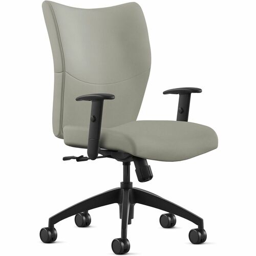 9to5 Seating Chair,w/Arms,MidBack,SwivelTilt,Leather,25"x26"x46",Mist
