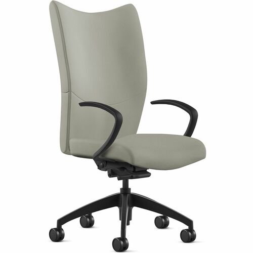 9to5 Seating Chair,HighBack,w/Arms,SynchroTilt,Leather,25"x26"x49",Mist
