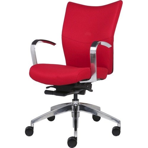 9to5 Seating Chair,HighBack,w/Arms,SynchroTilt,Leather,25"x26"x49",Taupe