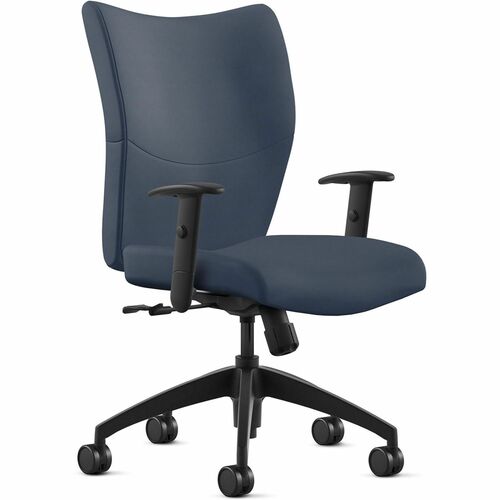 9to5 Seating Chair,w/Arms,MidBack,SwivelTilt,Leather,25"x26"x46",Baltic