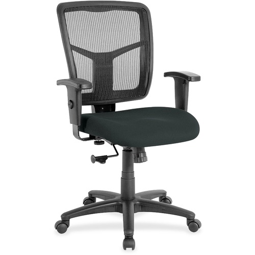 Lorell Mid-Back Chair,Vinyl Seat,25-1/4"x23-1/2"x40-1/2",Dillon BK