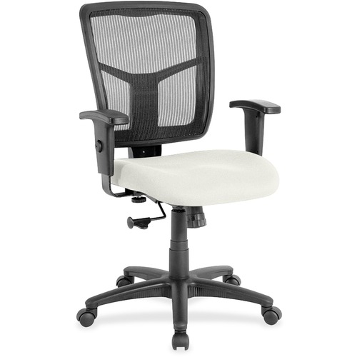 Lorell Mid-Back Chair, 25-1/4"x23-1/2"x40-1/2", Snow