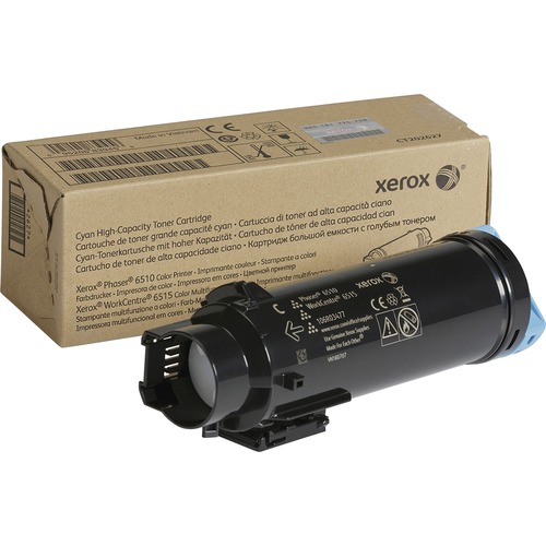 Xerox Toner Cartridge, f/WC6515, 2400 Page High Cap., CYN